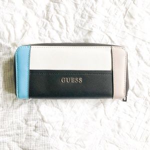 Guess color block wallet